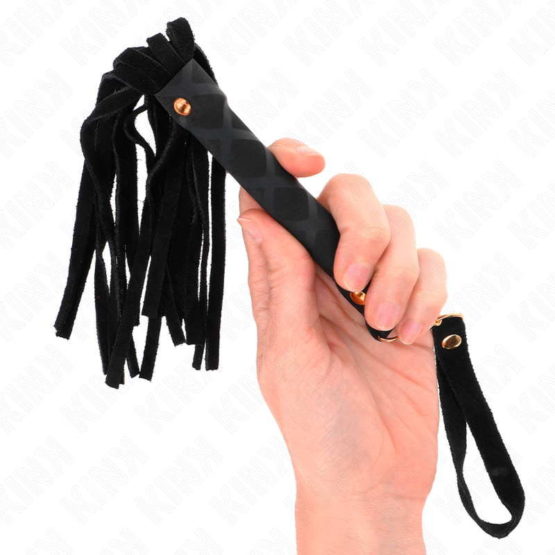 KINK - ZWARTE SUÈDE MINI ZWEEP 30 CM