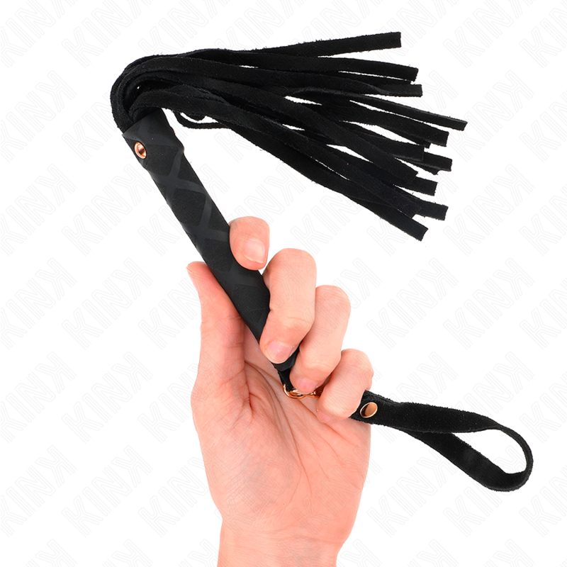 KINK - ZWARTE SUÈDE MINI ZWEEP 30 CM