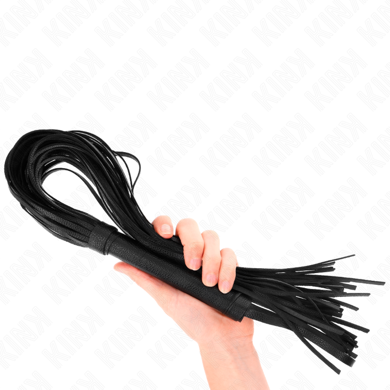 KINK - ZWARTE ZACHTE PVC ZWEEP 70 CM