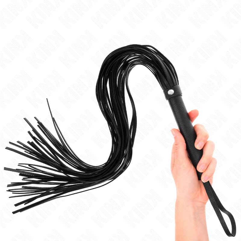 KINK - FOUET EN PVC SOUPLE NOIR 70 CM
