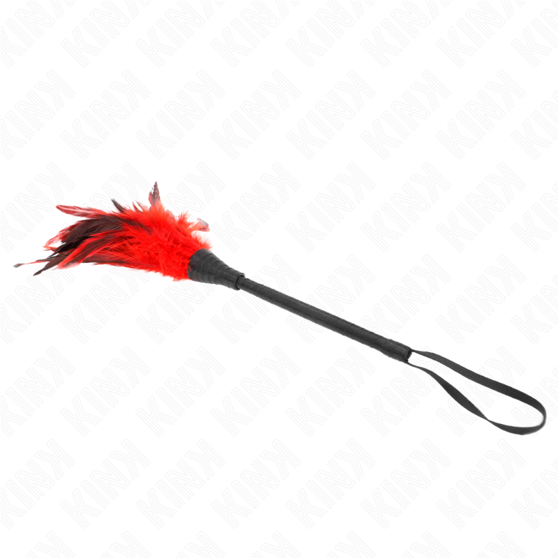 KINK - RED MAIDS PLUMES DE POULET À CHATOUILLER EN FORME DE CORNE 36 CM