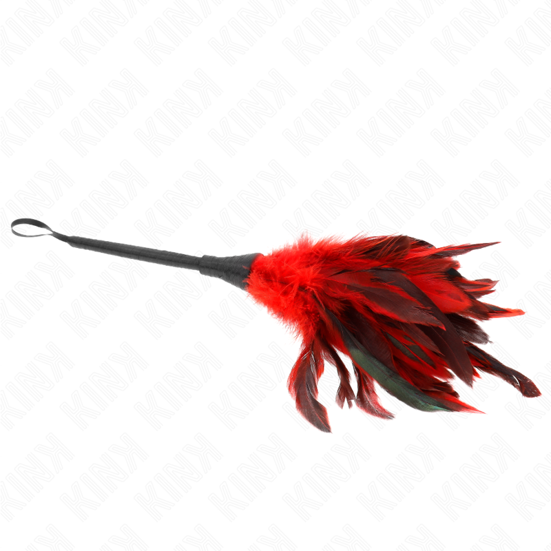 KINK - RED MAIDS PLUMES DE POULET À CHATOUILLER EN FORME DE CORNE 36 CM