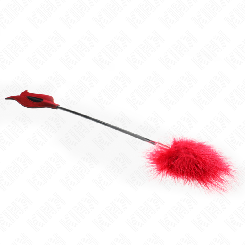 KINK - PLUMES À CHATOUILLER AVEC PAGUE EN FORME DE ROSE 8 CM