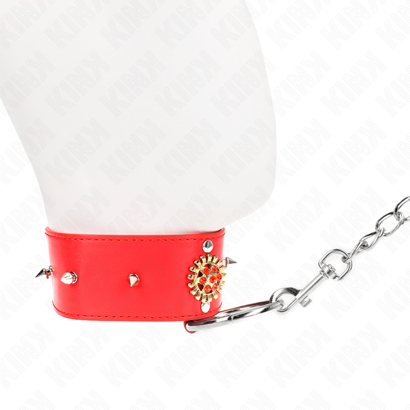KINK - CHAÎNE DIAMANT ROUGE AVEC CEINTURE 65 CM RÉGLABLE 35-51 CM X 7 CM