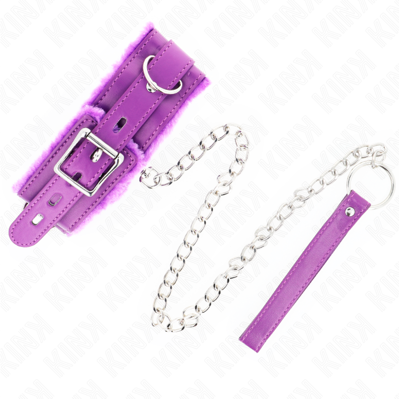 KINK - HALSBAND MET LIJN 65 CM MET BEPERKINGEN PAARS 36-42 CM X 5,5 CM