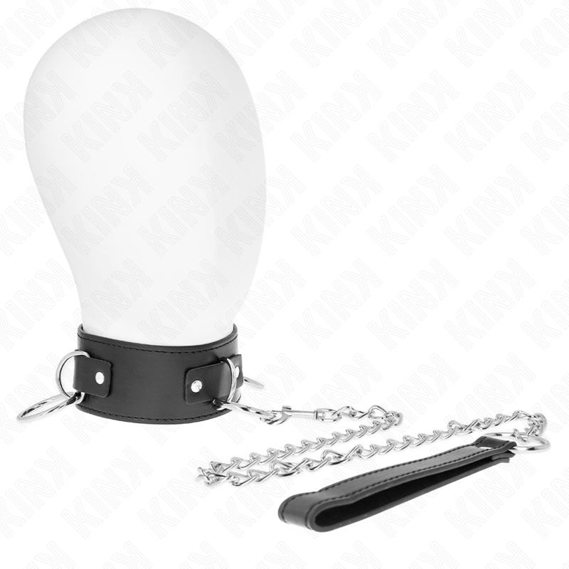 KINK - KETTING MET LEIBAND 65 CM 3 RING MODEL 2 VERSTELBAAR 36-43 CM X 5 CM