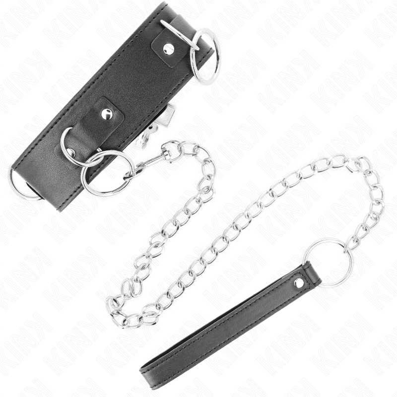 KINK - KETTING MET LEIBAND 65 CM 3 RING MODEL 2 VERSTELBAAR 36-43 CM X 5 CM