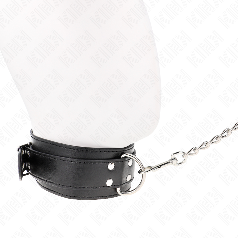 KINK - KETTING MET BAND 65 CM ZILVEREN GESP VERSTELBAAR 33-46 CM X 5,5 CM