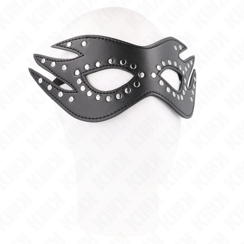 KINK - MASKER VAN KUNSTLEER MET KLINKNAGELS MODEL 3 26 x 9,5 CM