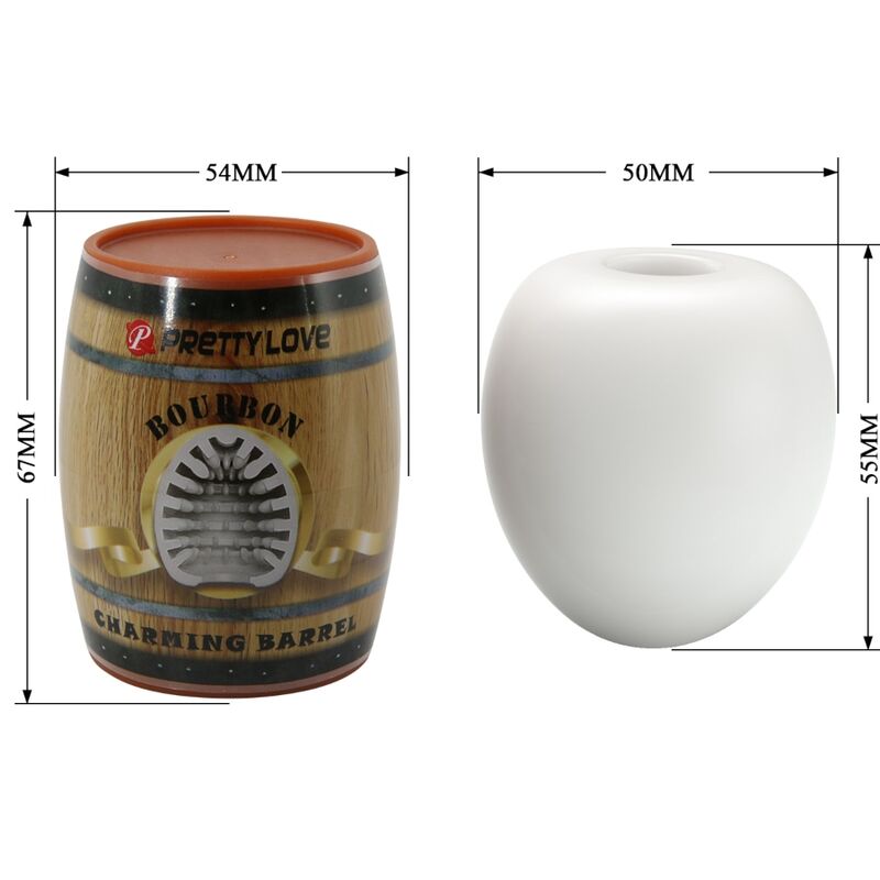 PRETTY LOVE - MASTURBATEUR HOMME, BLANC D'ŒUF, MODÈLE 2