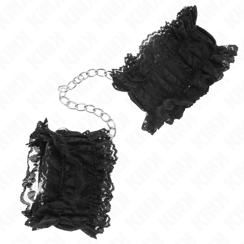KINK - POIGNETS ÉLASTIQUES EN DENTELLE NOIRE