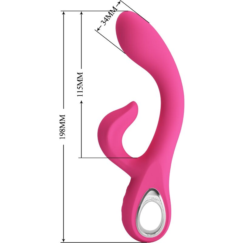 PRETTY LOVE - FRITZ RABBIT VIBRATOR 12 VIBRATIES ROZE