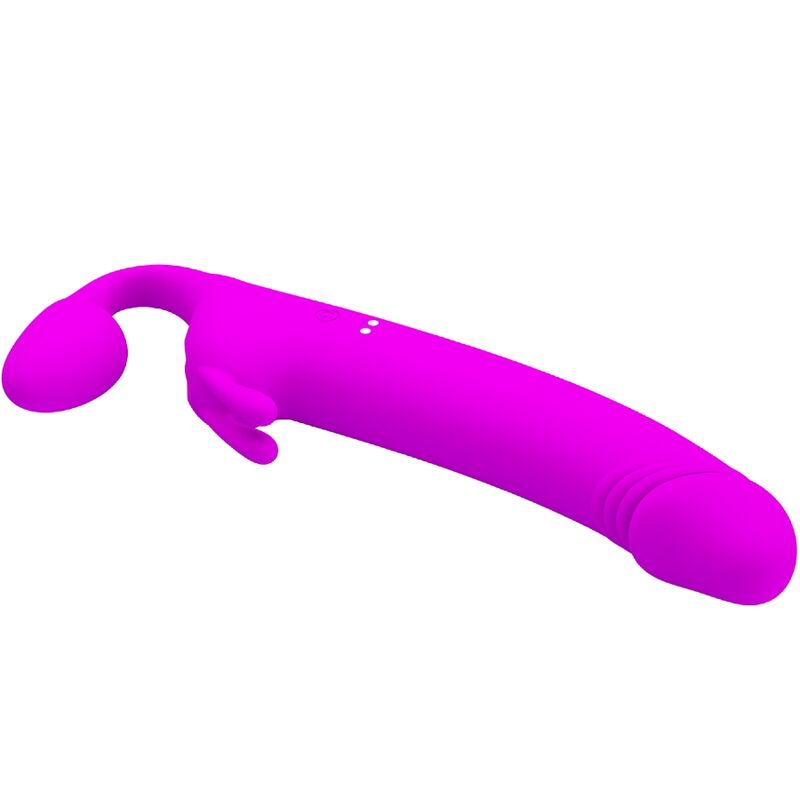 PRETTY LOVE - ZANINI SANS BRETELLES STRAP-ON 10 VIBRATIONS VIOLET
