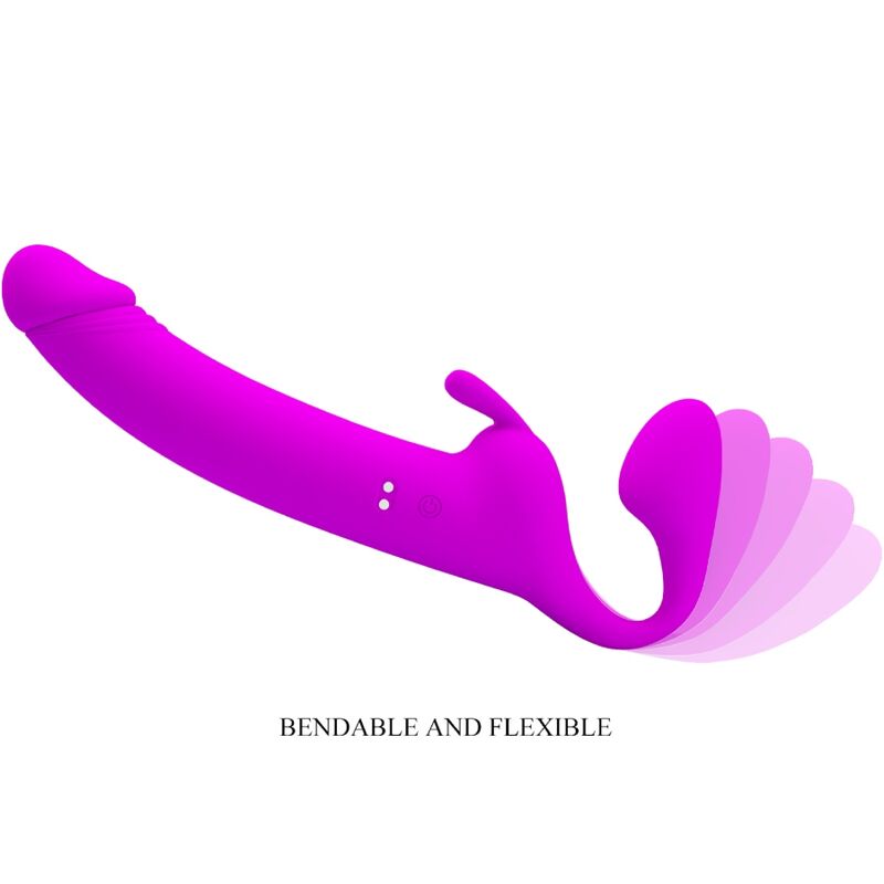 PRETTY LOVE - ZANINI STRAPLESS STRAP-ON 10 VIBRATIES PAARS