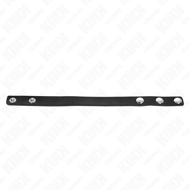 KINK - LEDEREN PENISRING MET DRUKSLUITING 21,5 X 1,5 CM