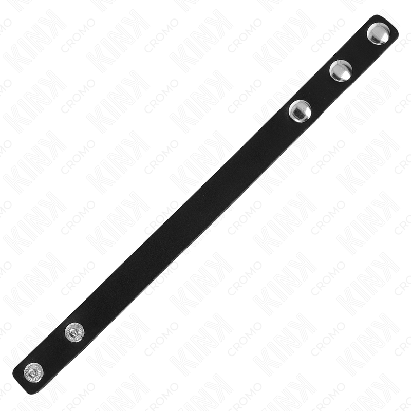 KINK - LEDEREN PENISRING MET DRUKSLUITING 21,5 X 1,5 CM