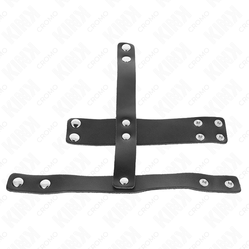 KINK - LEDEREN PENIS CAGE RING MET VERSTELBARE SQUAT SCHEIDER
