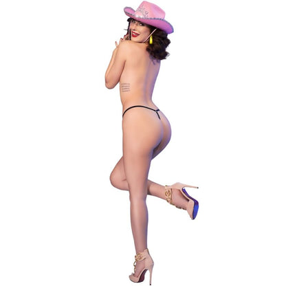 CHILIROSE - CR 4836 THONG KISS ME SCHWARZ L/XL