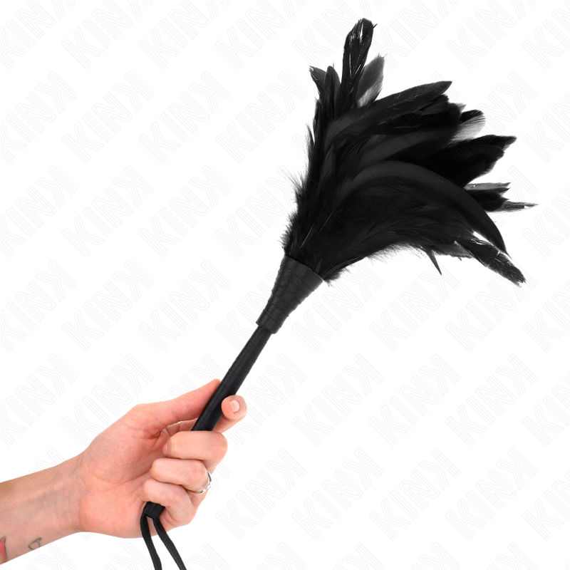 KINK - BLACK MAIDS PLUMES DE POULET À CHATOUILLER EN FORME DE CORNE 36 CM