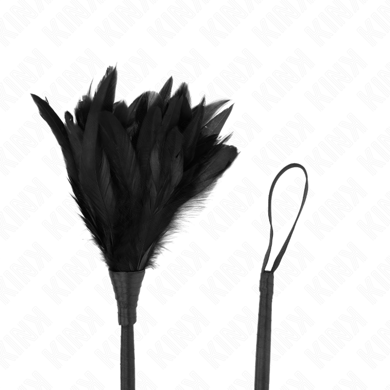 KINK - BLACK MAIDS PLUMES DE POULET À CHATOUILLER EN FORME DE CORNE 36 CM
