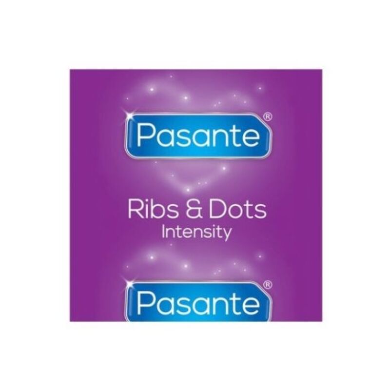 PASANTE - PRÉSERVATIFS INTENSITÉ RIBS &amp; DOTS 144 UNITÉS