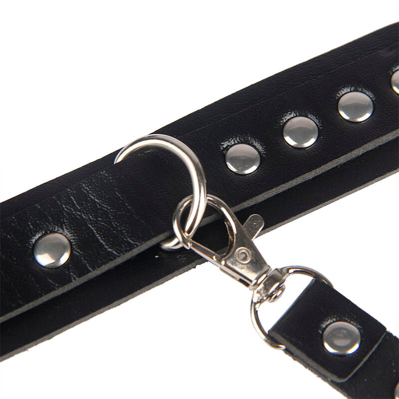 SUBBLIME - 953690 HANDBOEIEN MET BONDAGE RIEM ZWART ONE SIZE