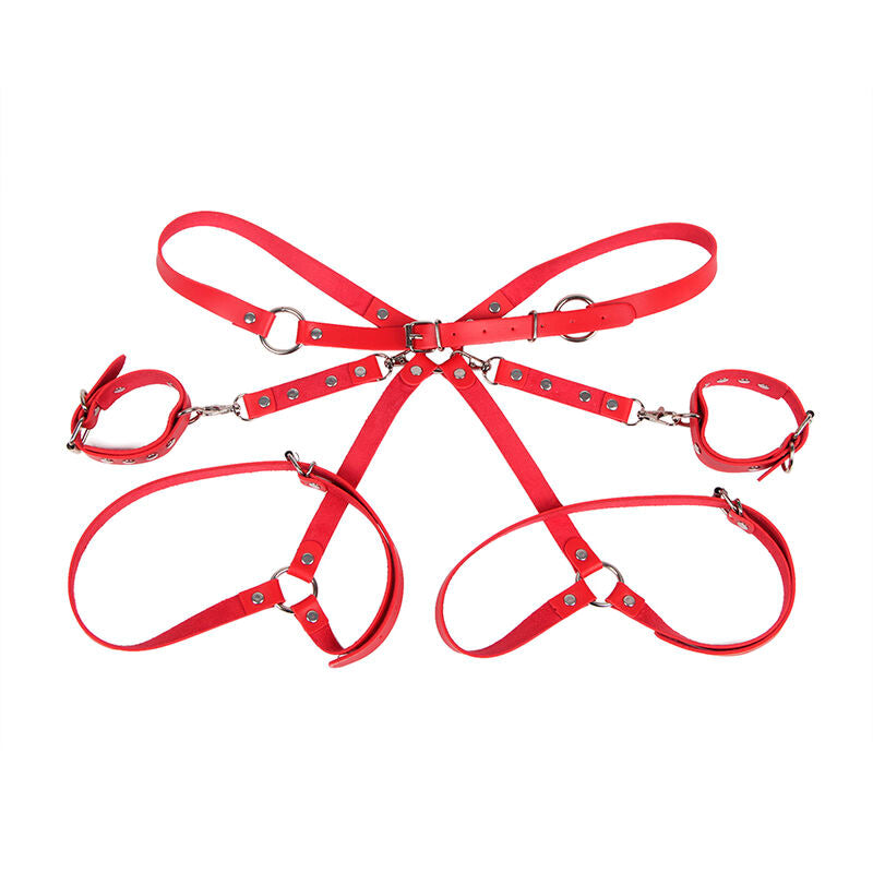 SUBBLIME - 953706 HANDBOEIEN MET BONDAGE RIEM ROOD ONE SIZE