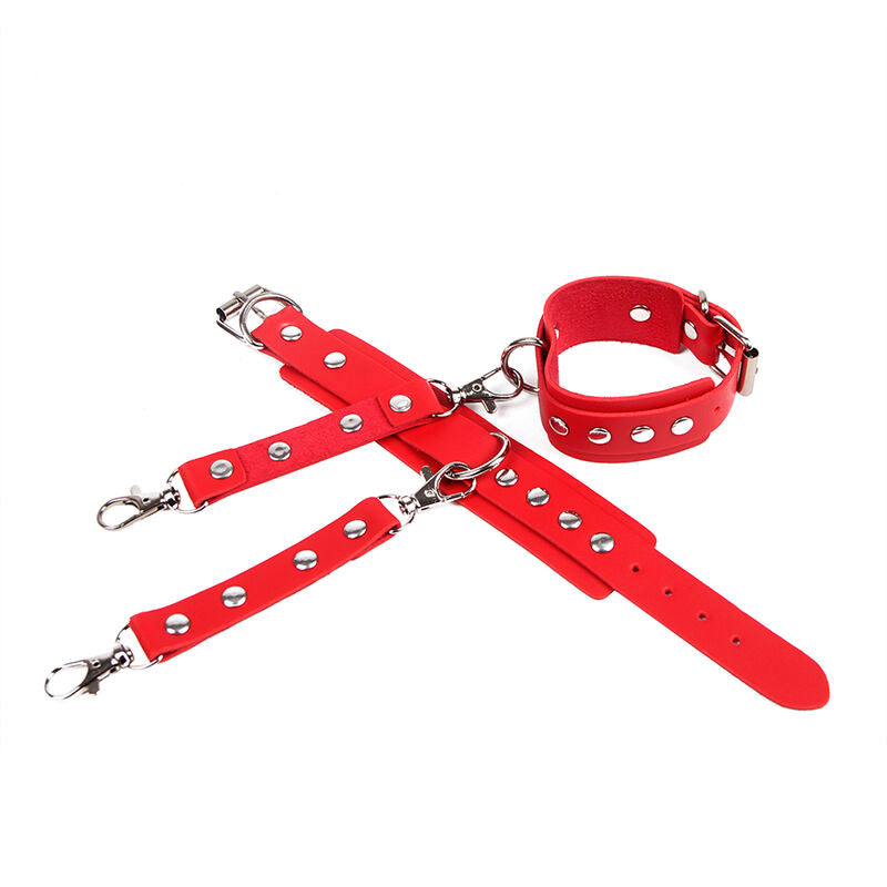 SUBBLIME - 953706 HANDBOEIEN MET BONDAGE RIEM ROOD ONE SIZE