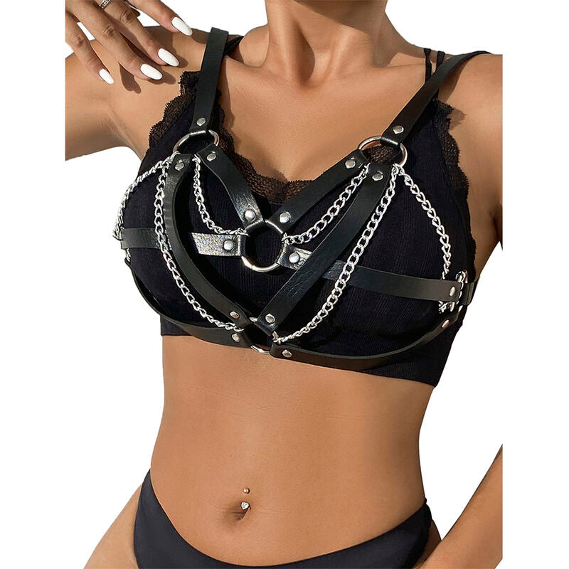 SUBBLIME - 953713 CEINTURE BONDAGE PUNK BOUCLE MÉTAL NOIRE TAILLE UNIQUE