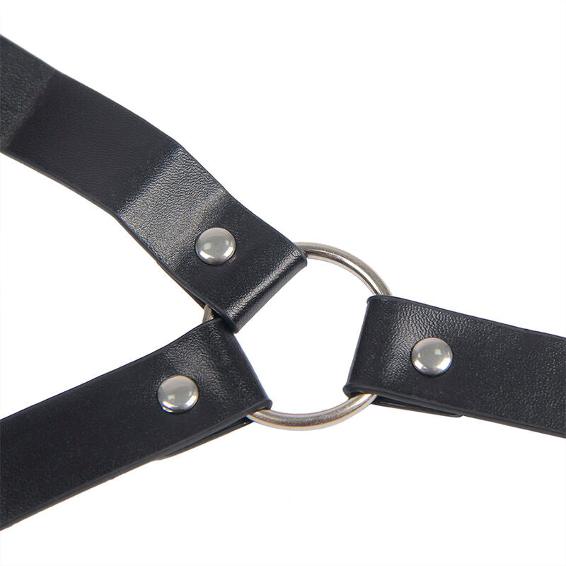 SUBBLIME - 953720 BONDAGE LEATHER STRAP Nipple Clamps BLACK ONE SIZE