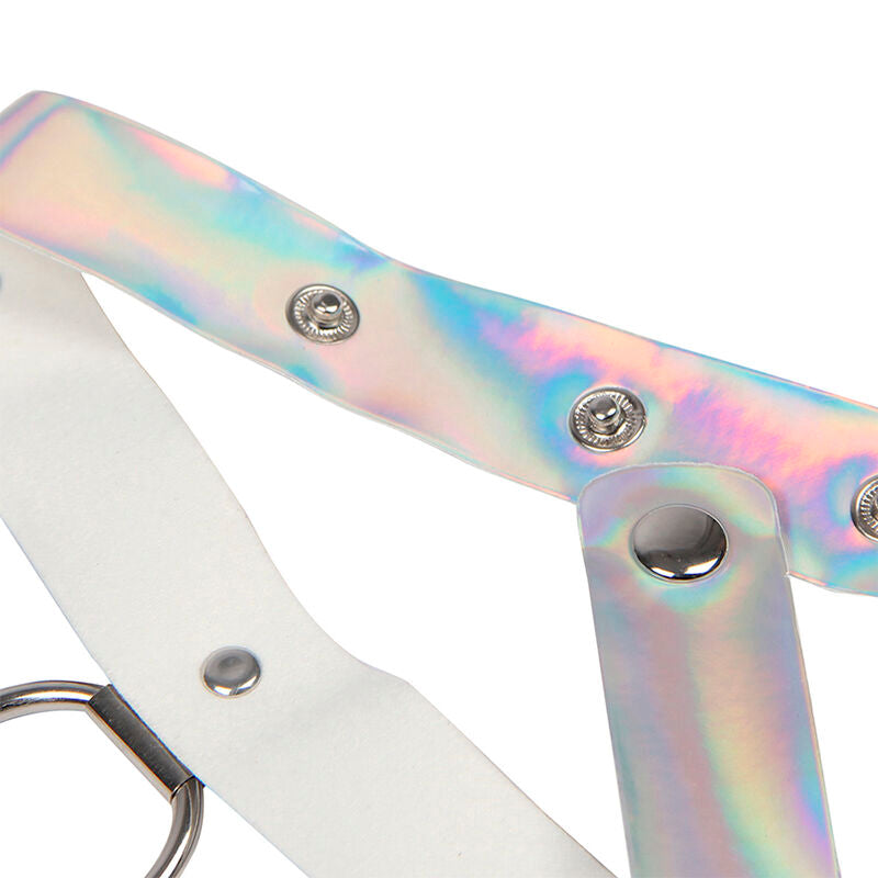 SUBBLIME - 953737 BORSTBAND MET RINGEN EN KETTINGEN ZILVER ONE SIZE