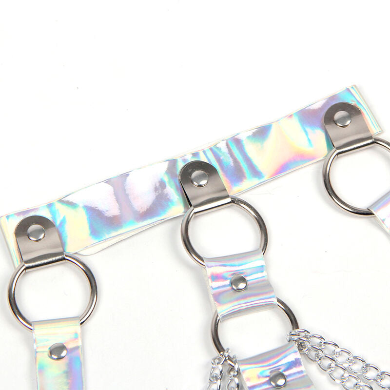 SUBBLIME - 953737 SANGLE DE POITRINE AVEC ANNEAUX ET CHAÎNES ARGENT TAILLE UNIQUE