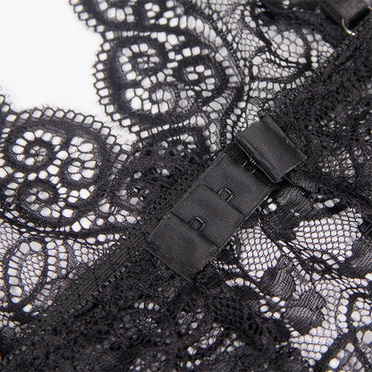 SUBBLIME - 953928 NACHTHEMD + HÖSCHEN AUS SEIDE UND SPITZE SCHWARZ L/XL