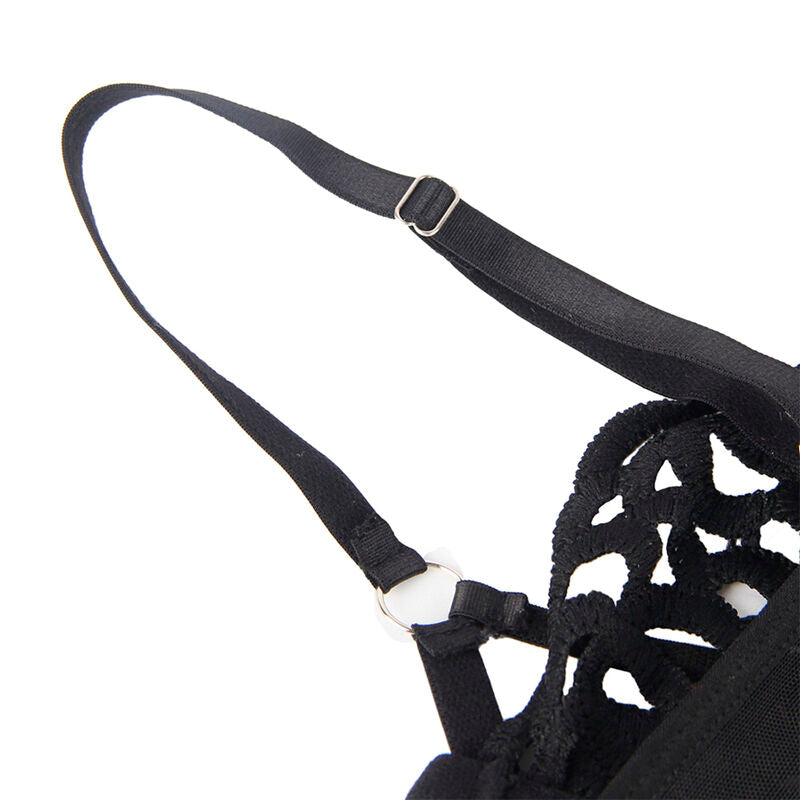 SUBBLIME - 954055 SEXY KANTEN BODYSUIT ZWART S/M