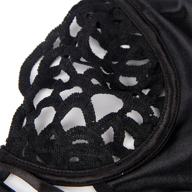SUBBLIME - 954055 SEXY KANTEN BODYSUIT ZWART S/M