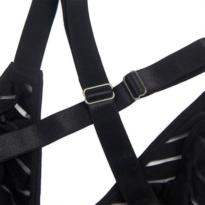 SUBBLIME - 954154 BODY MIT STRUMPFGÜRTEL SCHWARZ L/XL