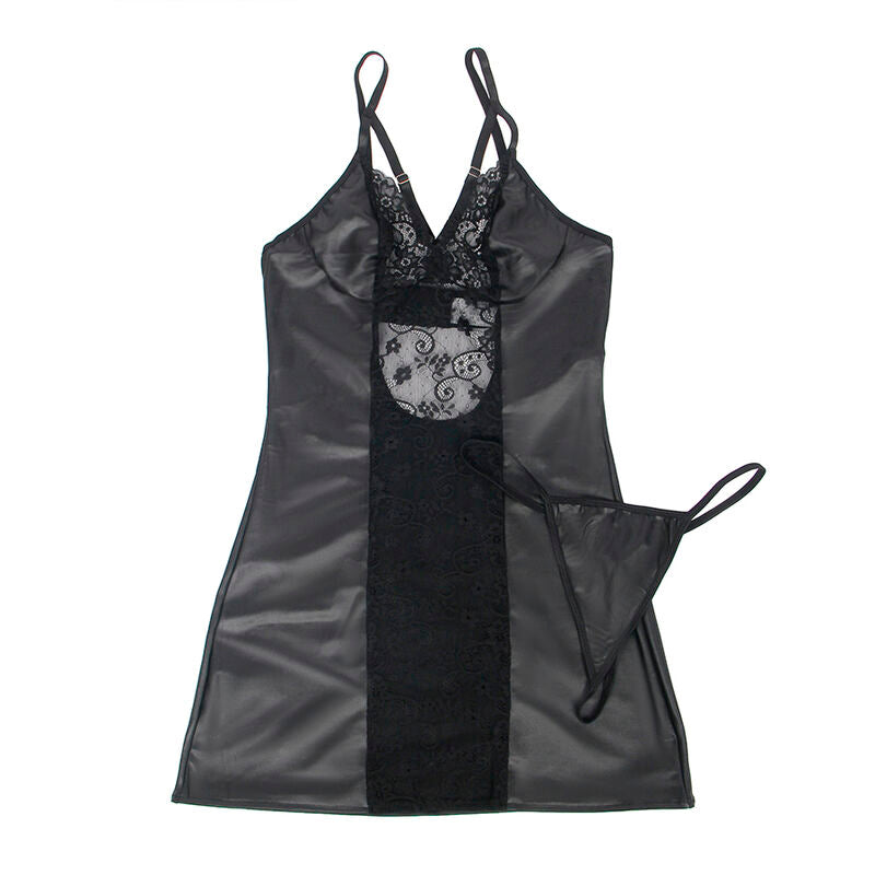 SUBBLIME - 954161 JURK + TRUI LEER ZWART S/M