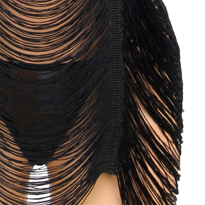 SUBBLIME - 954222 STRAP DRESS + STRING BLACK S/M