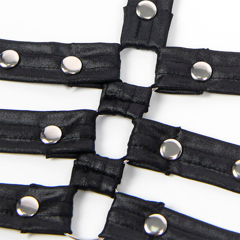 SUBBLIME - 954406 LEDEREN BONDAGE JURK, ZWART, S/M