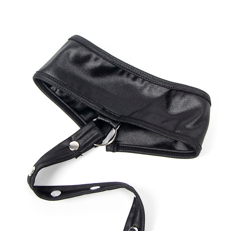 SUBBLIME - 954406 LEDEREN BONDAGE JURK, ZWART, S/M