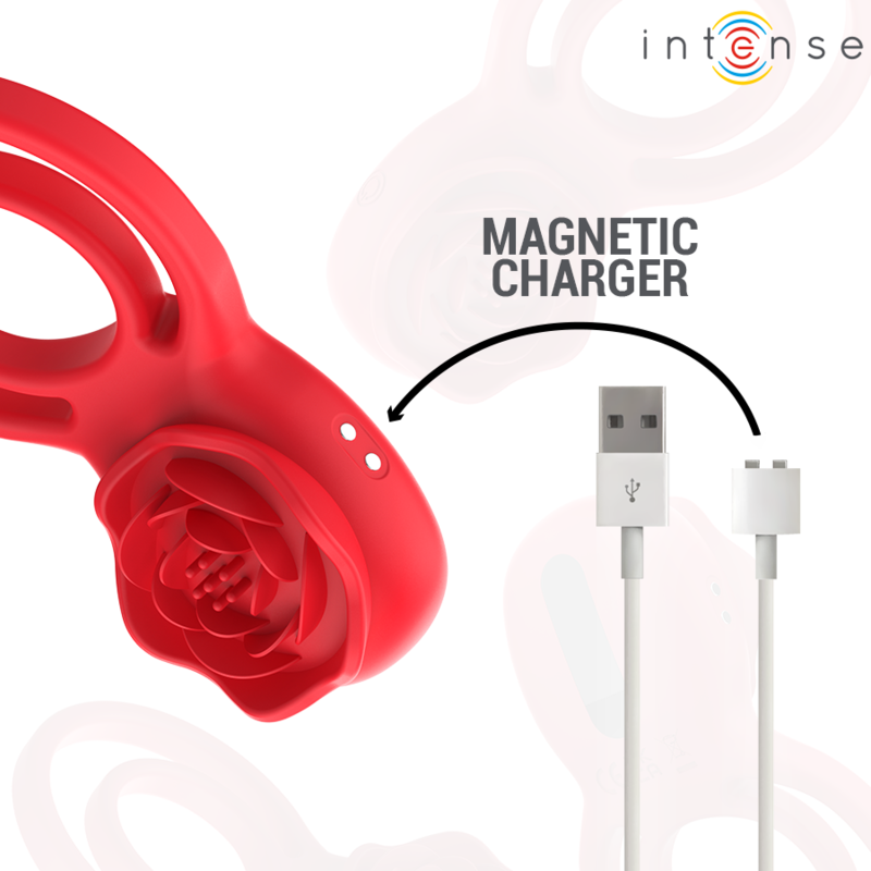 INTENSE - STIMULATEUR GAIL ROSE 10 VIBRATIONS TÉLÉCOMMANDE ROUGE