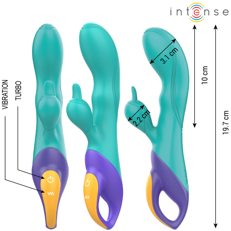 INTENSE - FRED RABBIT VIBRATOR BLAUW