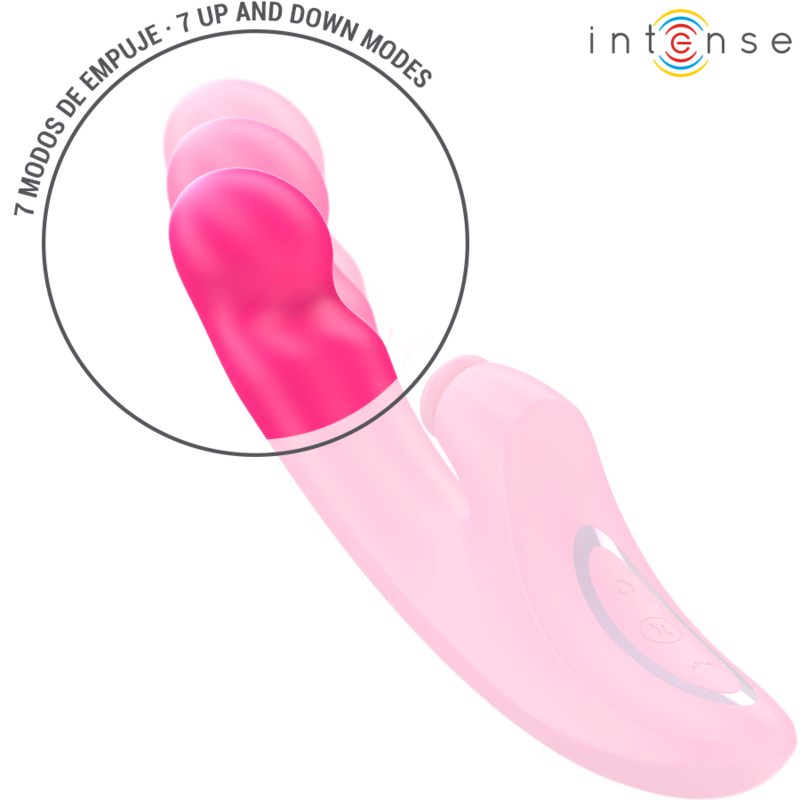 INTENSE - VIBRATEUR EMI 13,5 CM MULTIFONCTION 3 EN 1 10 VIBRATIONS ROSE