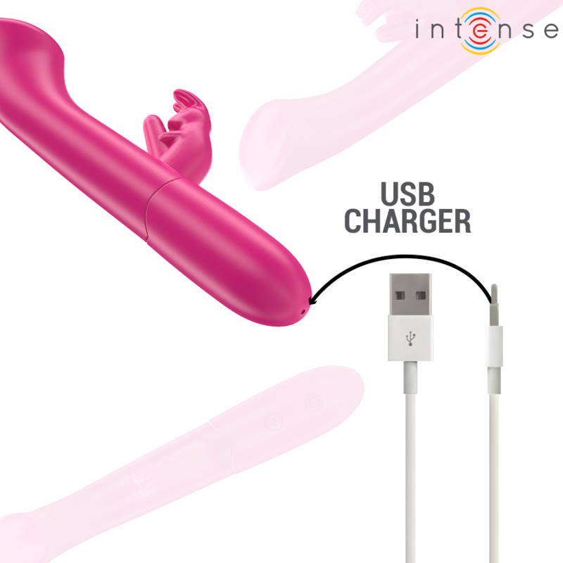 INTENSE - JULIETA RABBIT VIBRATOR 18,6 CM 10 VIBRATIES ROZE