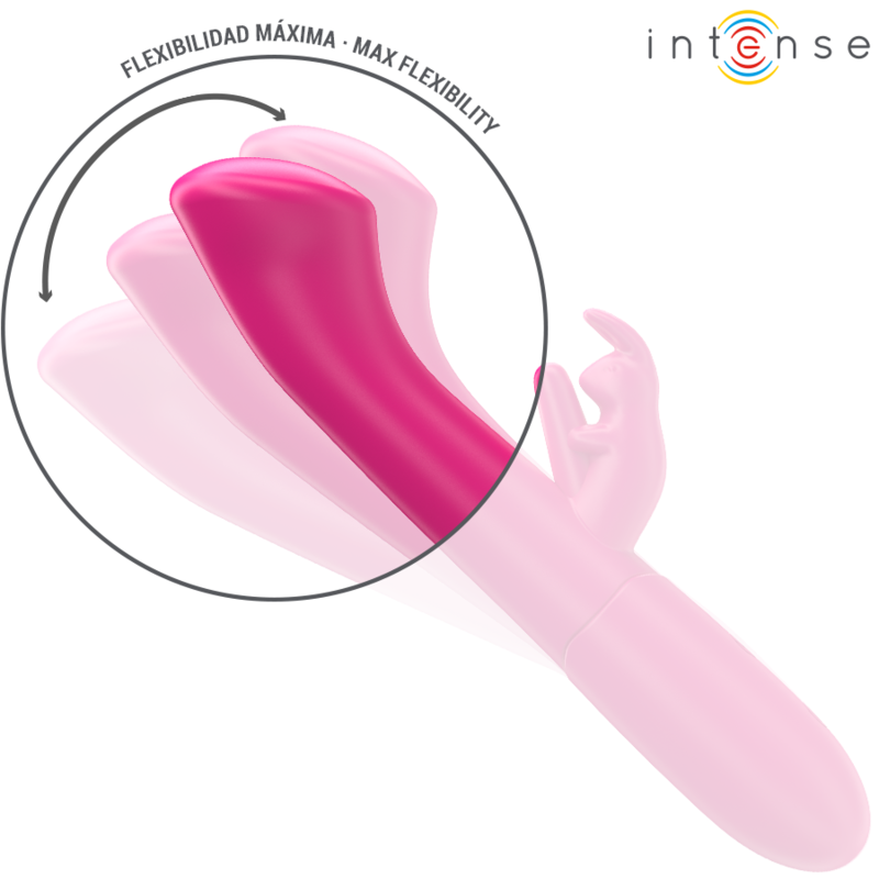 INTENSE - VIBRATEUR JULIETA RABBIT 18,6 CM 10 VIBRATIONS ROSE