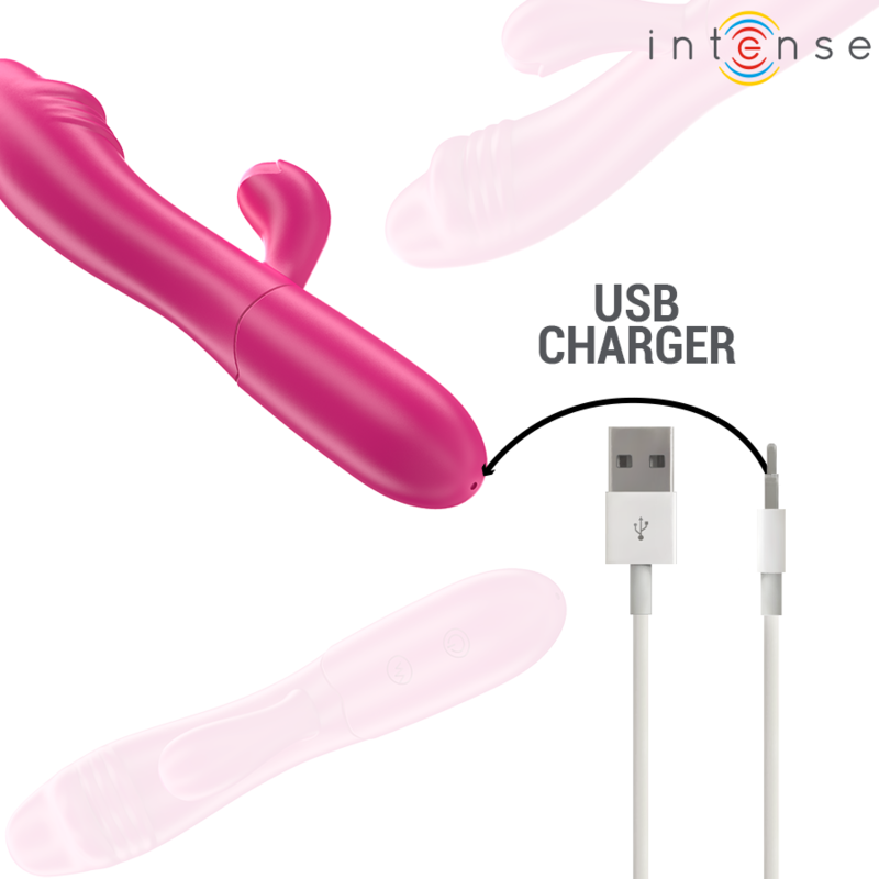 INTENSE - VIBRATEUR FLEXIBLE IVY 10 VIBRATIONS AVEC LANGUE STIMULANTE ROSE