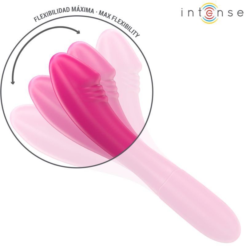 INTENSE - VIBRATEUR BELINDA 19 CM FLEXIBLE 10 VIBRATIONS ROSE