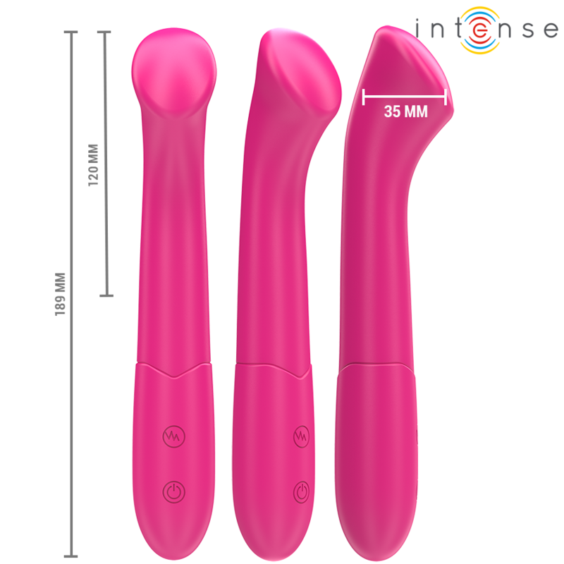 INTENSE - PATY VIBRATOR 19 CM FLEXIBEL 10 VIBRATIES MODEL 2 ROZE