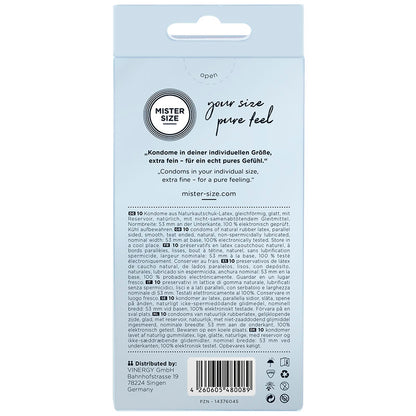 MISTER SIZE - KONDOMGRÖSSE M 53 MM (10 EINHEITEN)