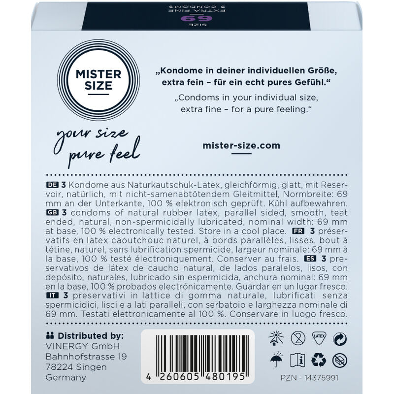 MISTER SIZE - KONDOME GRÖSSE XXXL 69 MM (3 EINHEITEN)